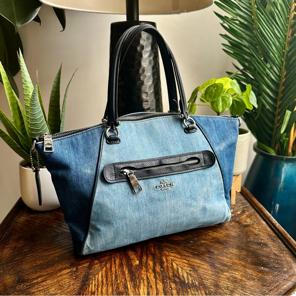 Coach Denim Prairie Satchel with Strap